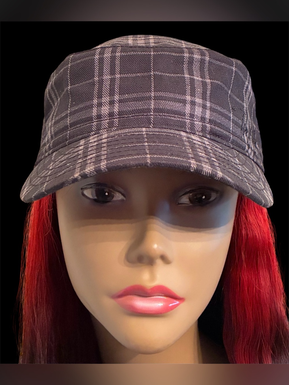 Tony Hawk Gray Plaid Cap with Gray Windowpane